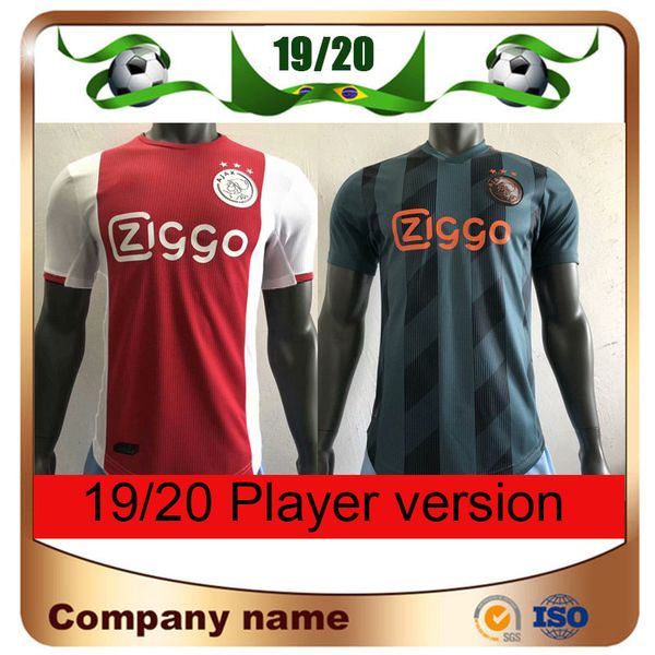 

19/20 Ajax Player Version home Футбольные майки 2019 Ajax Away NERES TADIC DE LIGT ZIYECH Футбольная рубашка Лига чемпионов футбольная форма