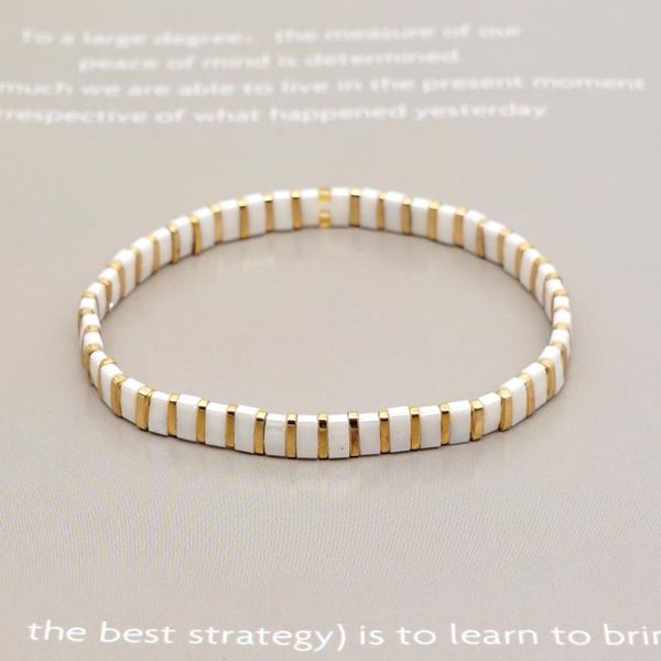 

go2boho bracelet gift miyuki tila beads summer beach fashion bracelets women jewelry new stretch joias feminina handmade armband, Golden;silver