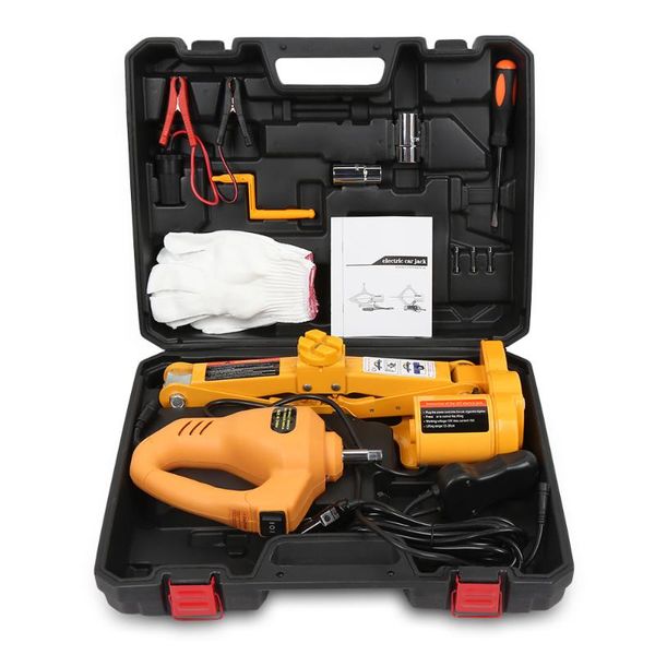 

12v car repair tool electric hydraulic floor jack lifting set impact wrench tool with led light remote control set
