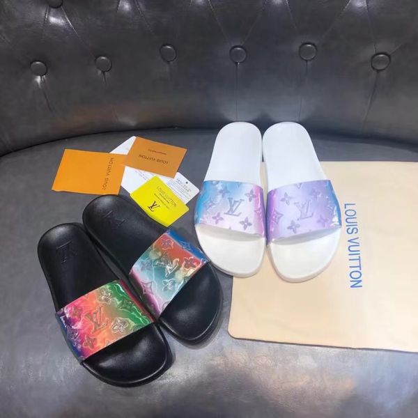 

Iride cent pri m monogram black waterfront mule lide ummer new men luxury de igner hoe women waterproof rubber pool ide with box
