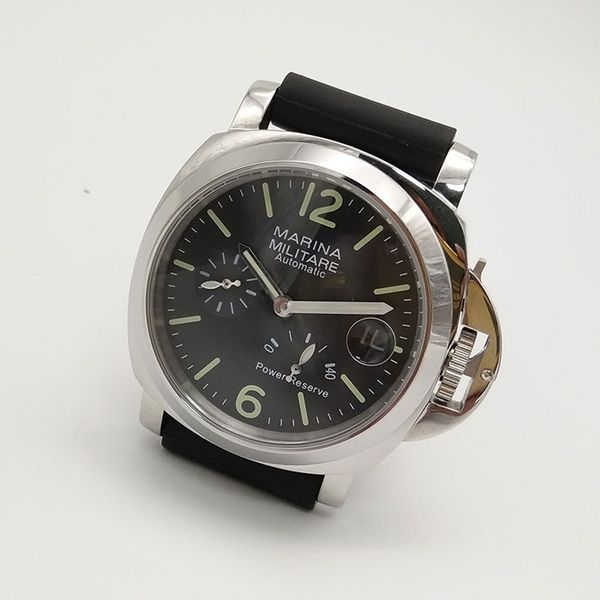 

Power reserve watch 44mm GMT Automatic Movement Stainless Steel Polished Men's Watch P-44-3