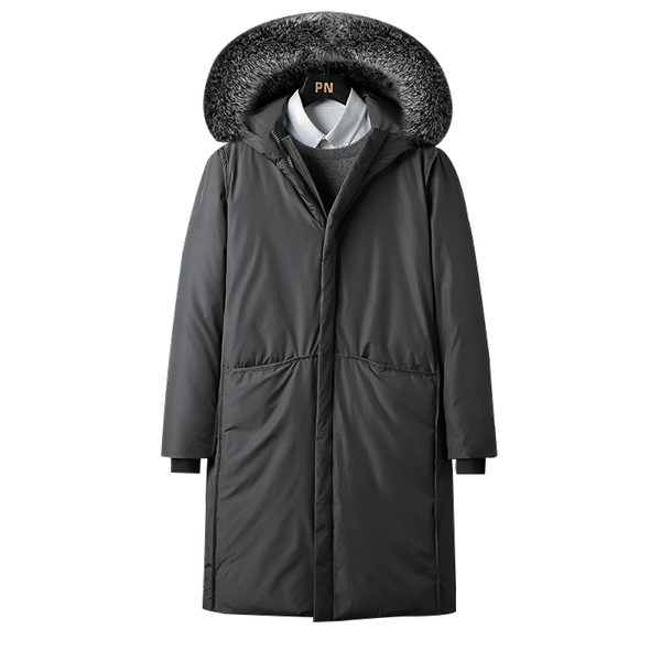 

2019 winter popular new men's down jacket tooling long casual hooded thick warm simple solid color men's jacket plus size m--3xl, Black