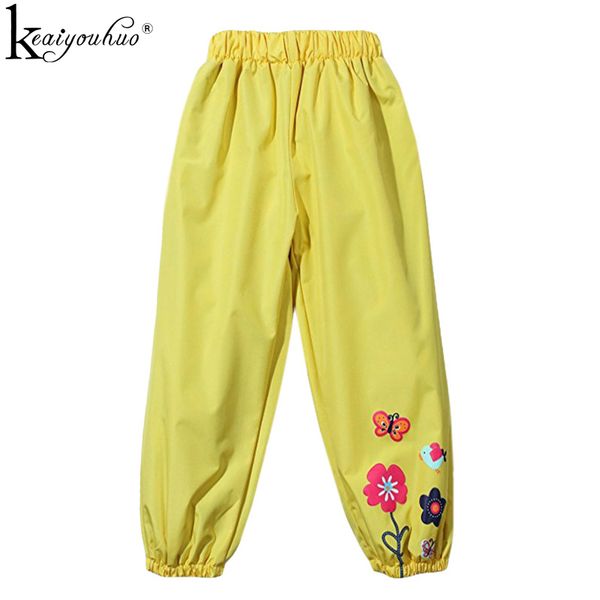 

girls trousers toddler waterproof spring autumn pants print flower children clothing baby girls pants girl clothes, Blue