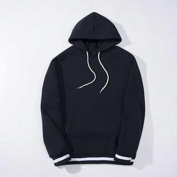 

горячие продажи мода осень зима новый толстые мужчины толстовки сыпучие hoodie рубашка с длинными рукавами solid color толстовка мужчины раз, Black