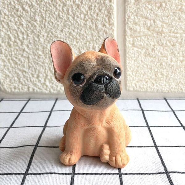 

car ornament personalit resin mini french bulldog decoration home automobile interior imitation dog craft decor accessories gift