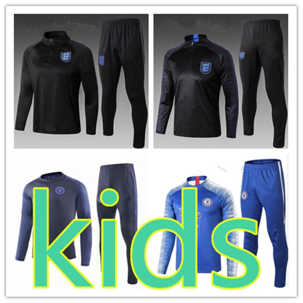 

kids tracksuit set boys football training 19 20 winter coats boy billionaire boys club sheffield united scotland leeds united trapstar, Black