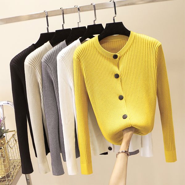 

зима женщина свитер кардиган женщина свитер осень ребристых трикотажные хлопки топы черного белый cardigans дама свитер soft outwear, White;black