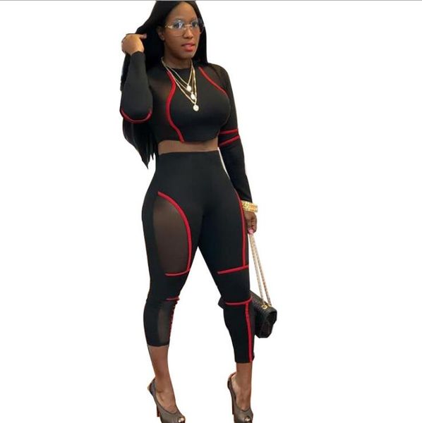 

women's new high-elastic knit casual sports two-piece suit, White