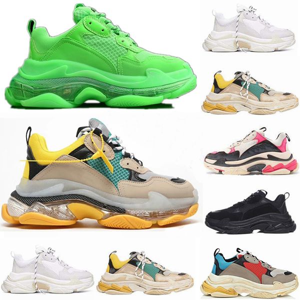 

new fashion paris 17fw triple-s sneaker triple s casual luxury dad designer shoes for men's women black sports tennis running shoe 36-4