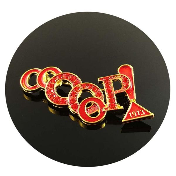 

red rhinestones oooop pin triangle brooches sorority 13 jewelries for grils gift, Gray