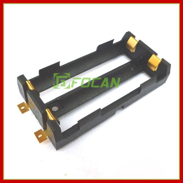 

focan 30pcs/lot 2 x 18650 battery holder smd smt box with bronze pins