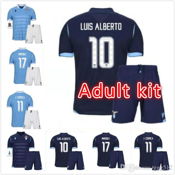 

adult kit 2019 2020 лацио джерси футбол главная расстояние 19 20 неподвижен сергей lulic луис alberto lucas футбол рубашка размер s-2xl, Black;yellow