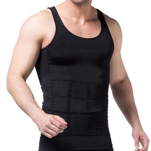 

men slimming underwear body shaper waist cincher corset men shaper vest body slimming tummy belly slim shapewear, Black;brown