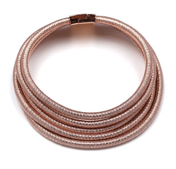 

necklace choker for women maxi jewelry boho rope chain collar statement necklaces magnetic fashion accessories, Golden;silver