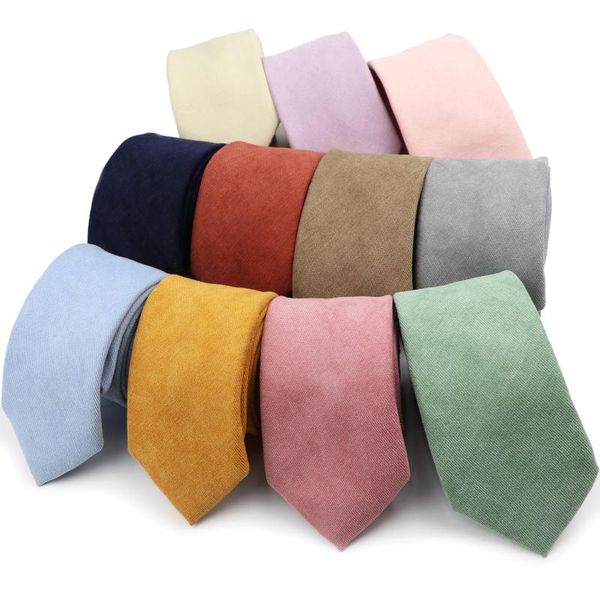 

new style men's tie super soft downy suede colorful solid vintage british casual 7cm narrow necktie party daily dinner nice gift, Blue;purple