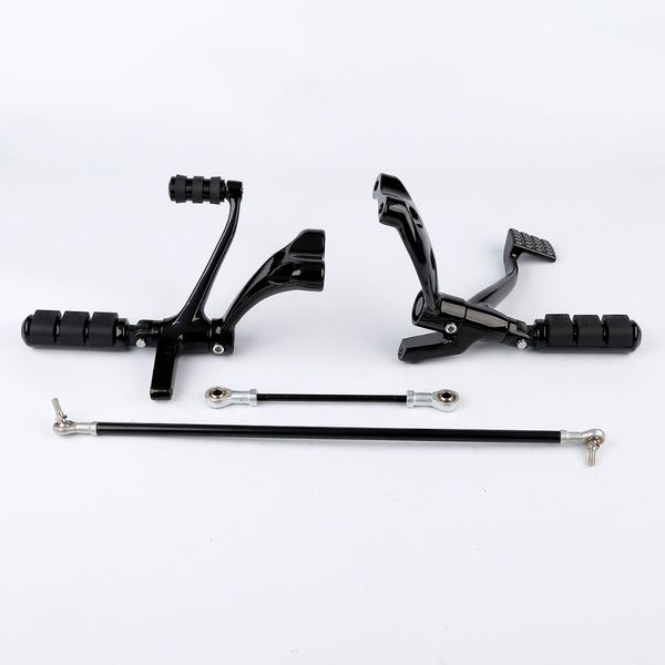

forward controls complete kit with pegs levers linkages for sportster 883 1200 xl iron 2004-2013 black chrome motorcycle