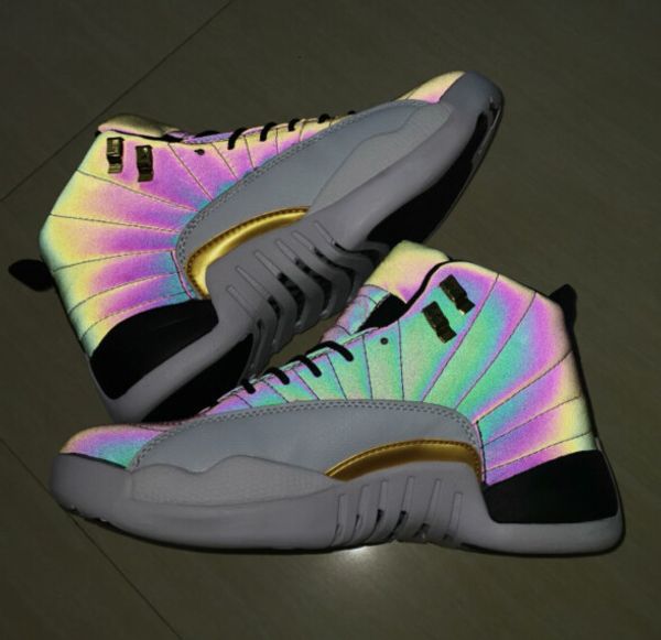 

wholesale 12 new xii flash of light colorful 3m 12s men basketball shoes sports sneakers new trainers discount size 7-13