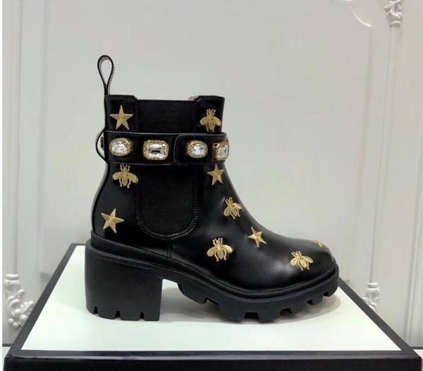 

Мода кожа звезда женская обувь женщина кожа короткие осень зима лодыжки дизайнер