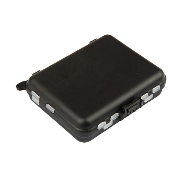 

black waterproof fishing lure bait hook tackle storage box case compartment