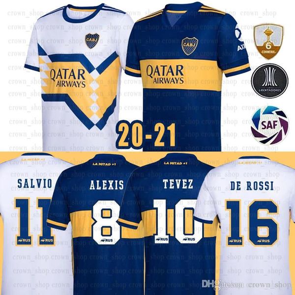 

2020 2021 boca juniors soccer jersey de rossi tevez pavon reynoso camiseta de futebol almendra home away jrs sports football shirt, Black;yellow