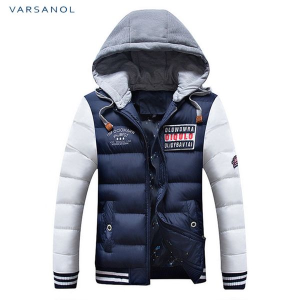 

hooded winter mens jackets casual new thick padded men's parkas jacket coats warm zipper slim outwear 3xl, Black;brown