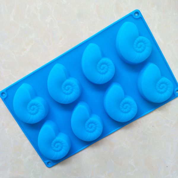 

spot wholesale 8 even snail conch shape silicone cake mold mold xg764