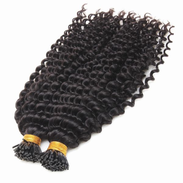 New Popular Afro Kinky Curly I Tip Hair Extensions For Black Women