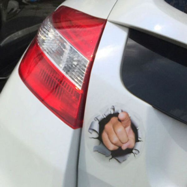 

3d funny creative fist point car bumper window body decal sticker decoration