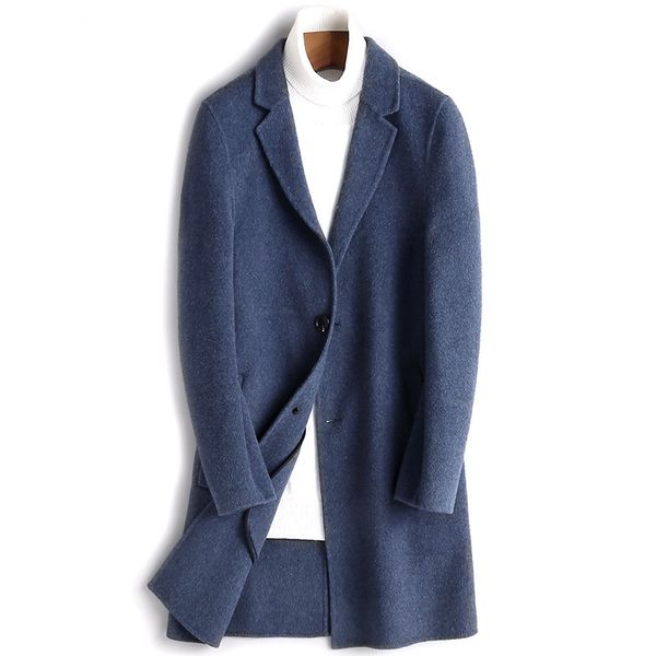 

осенне-зимняя куртка мужчины двухстороннее шерстяное пальто мужчины уличная ветровка шерстяное пальто мужские куртки и пальто abrigo 4432 y1, Black