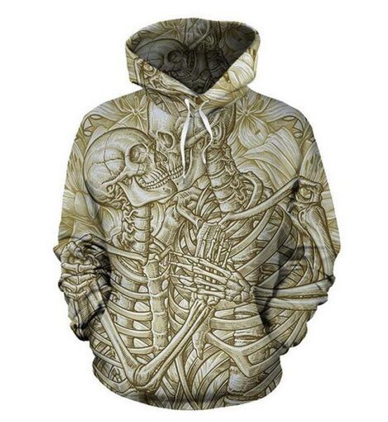 

new fashion harajuku style casual 3d printing hoodies skull men / women autumn and winter sweatshirt hoodies coats bw0159, Black