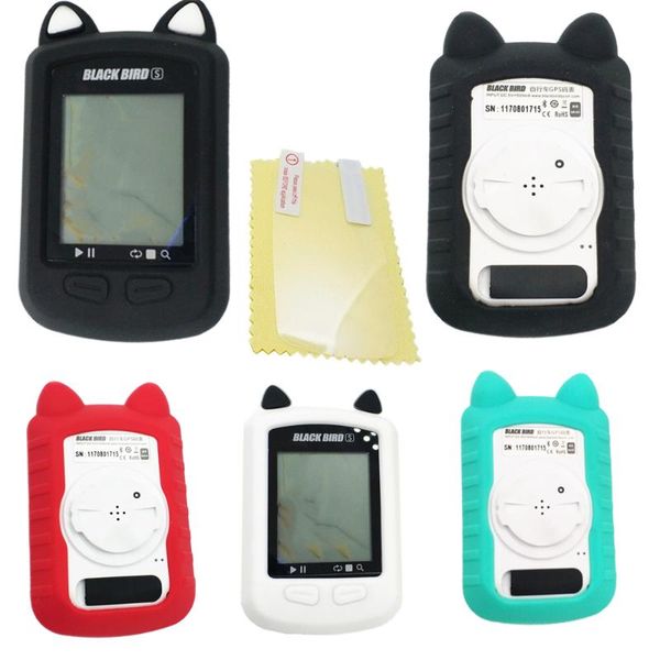 

generic bike gel skin case & screen protector cover for igpsport igs10 and black bird bb10/bb10s gps computer igs10 cute case