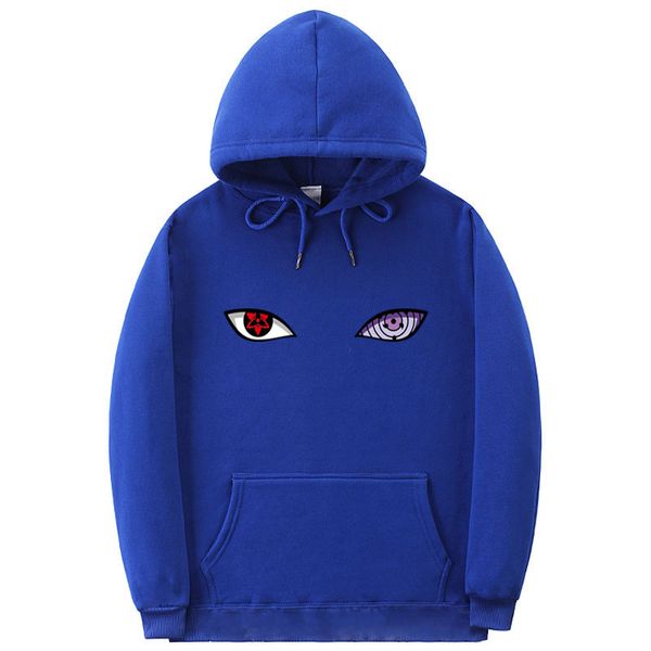 

2019 new arrival harajuku anime hoodies uchiha uzumaki hatake eyes printing pullover sweatshirt hip hop streetwear, Black