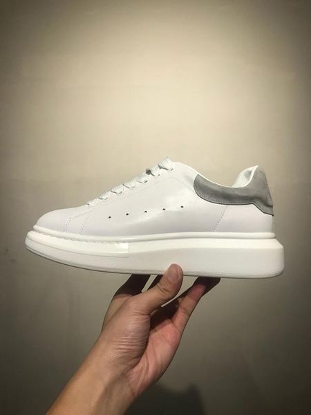 

2019 new season designer brand men women fashion leather oversized platform increase casual shoes quality sneakers, Black