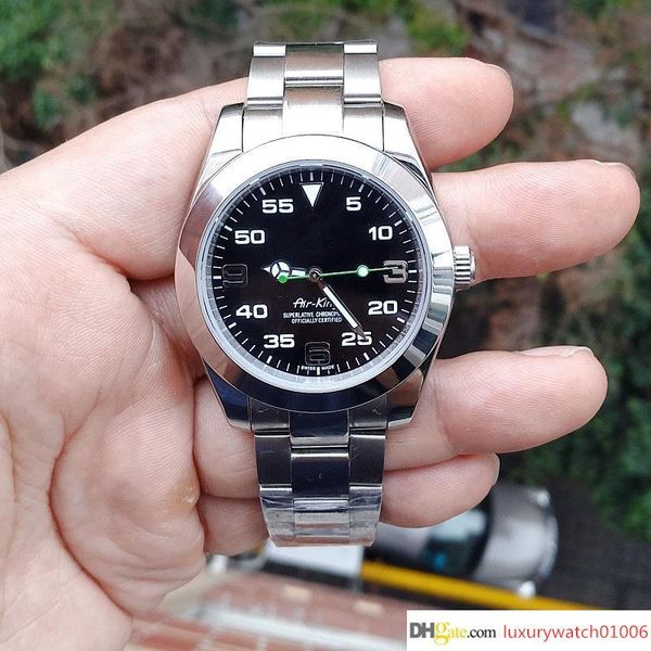 

2020 selling air king stainless steel glass mirror automatic mechanical mens watch wristwatches