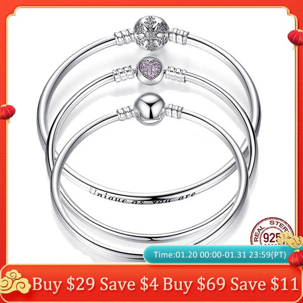 

pulseira 925 sterling silver bracelet femme snowflake heart blue eye femme snake chain bracelets & bangles women jewelry, Golden;silver