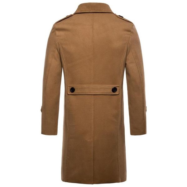 

men windbreaker fashion trench coat hombre woollen overcoat jacket trench coat masculino windproof men's clothes autumn, Tan;black