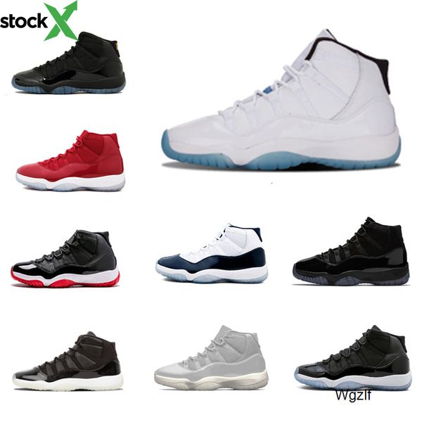 

different colors university blue 11 11s basketball shoes men women 11s space jam gym red midnight navy gamma blue sneakers 7-13 with box, Black