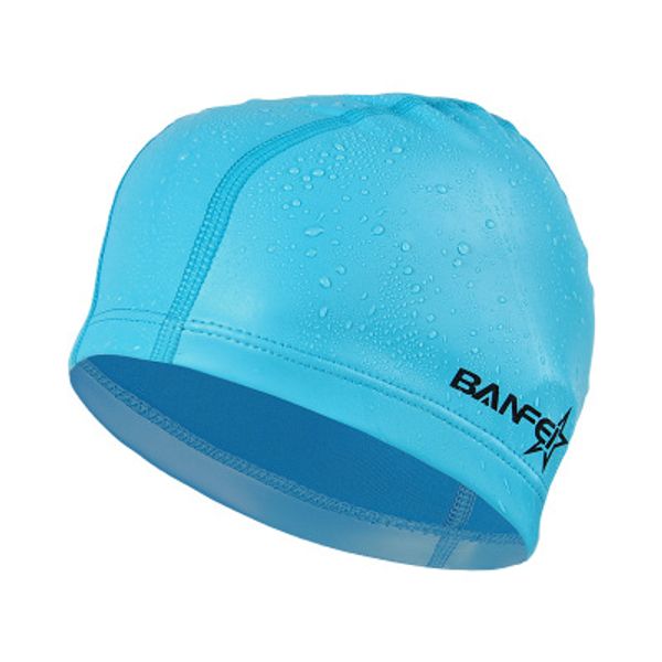 

new pu swimming cap for women swim pool beach protect ears hair bathing hat for boys girls long hair lady swim cap men