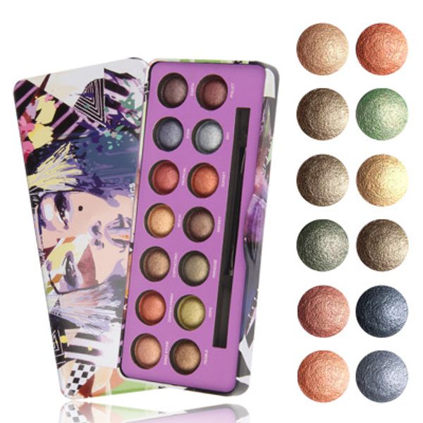 

new 14 color eyeshadow plate pearl light polarizing light color easy to smudge beginners eyeshadow makeup plate