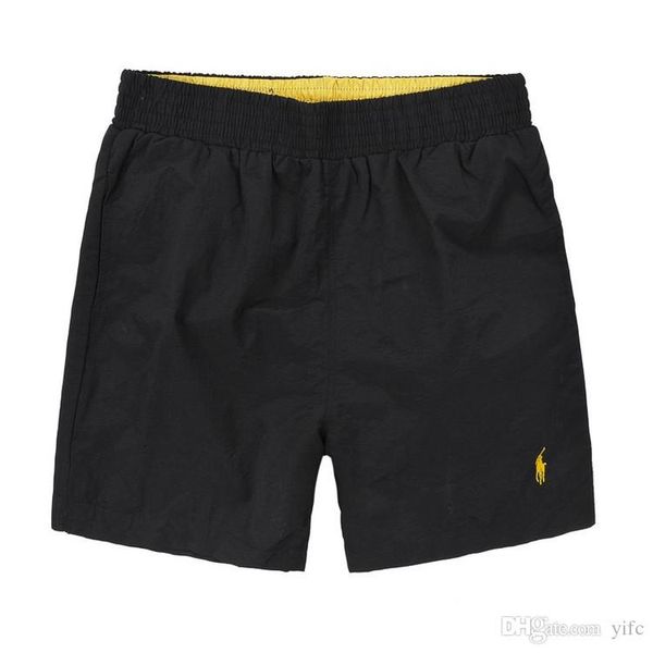 

brands summer polo board shorts small horse embroidery ralph men's beach surf shorts pants swimwear men swimming trunks s011, Black