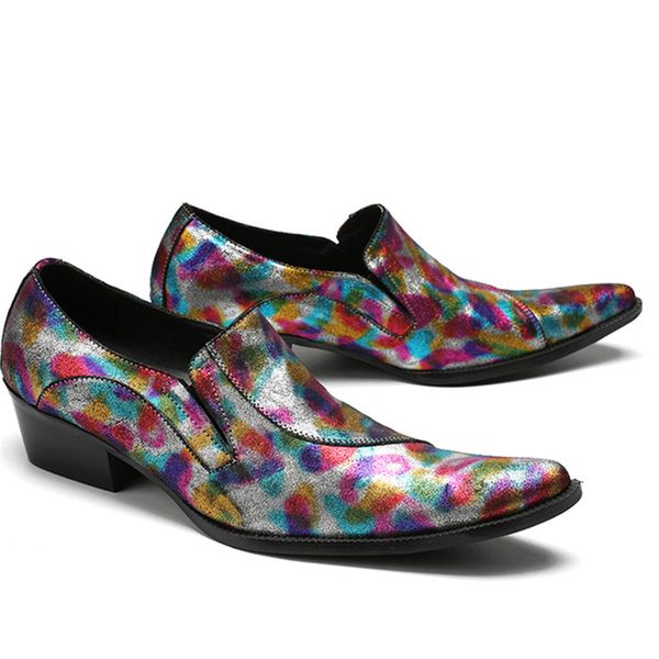 

vintage camouflage oxford wedding shoes hairstylist mix color med heel slid on shoes, Black