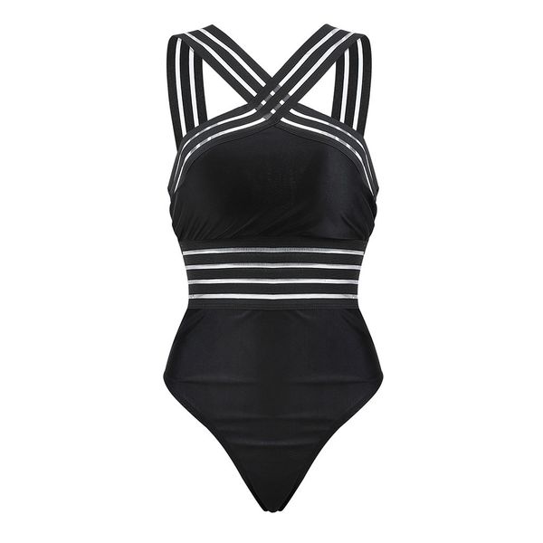 

TELOTUNY Women Swimsuit Sexy One-Piece Perspective Solid Sexy Push-Up Pad Biquin Swimwear Beachwear Swimsuits Women Bikini