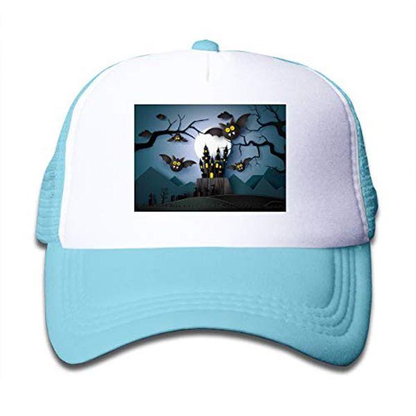 

disar-t halloween castle cartoon детская сетчатая шапка бейсболка шапки для мальчиков и девочек 3 цветных шапки, Blue;gray