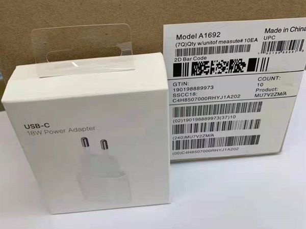 

Oem quality 18w 5v 3a u eu plug u b c ac power adapter charger wall adapter a1720 a1692 for ip x xr 11 pro max with retail box