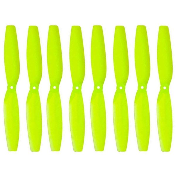 

4pairs gemfan 65mm 1.5mm hub 2-blade pc cw ccw propeller for toothpick fpv racing drone - yellow