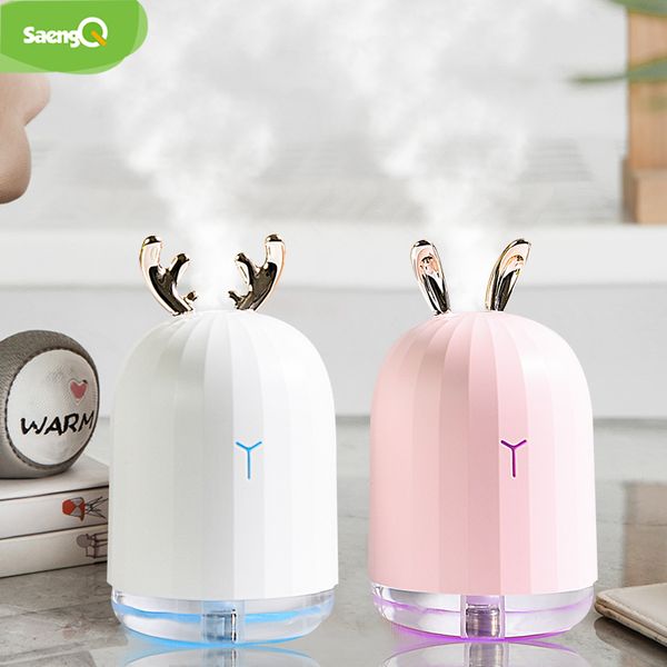 

saengq 220ml essential air aroma oil diffuser usb humidifier ultrasonic air humidifier with led night lamp electric aromatherapy