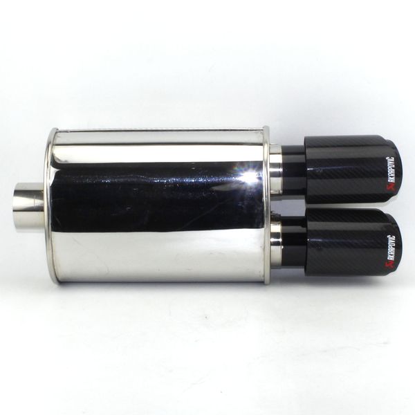 

car exhaust pipe universal vertical drum car exhaust pipe drum sound akrapovic carbon fiber muffler