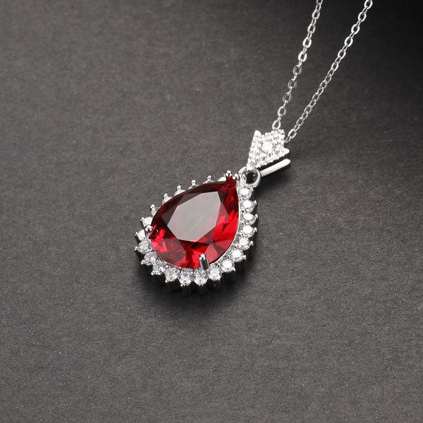 

micro ruby necklace pendants simple female emerald zircon sliver s925 emerald pendant jewelry bizuteria jade pendants pingentes, Silver
