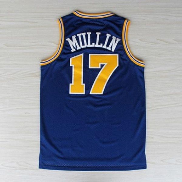 

мужчины # 17 крис маллин # 15 латрелл спрелвел баскетбол джерси сшитый ретро баскетбол трикотажные изделия ретро крис маллин джерси ncaa col, Black;blue