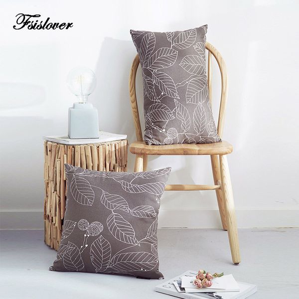 

fsislover 2020 лист печати подушка обложка нового талии наволочки высокого качества nordic стиль главная декоративные наволочки